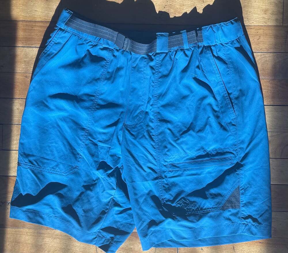 L.L. Bean Men's Nylon Hiking Cargo Shorts with Integrated Belt